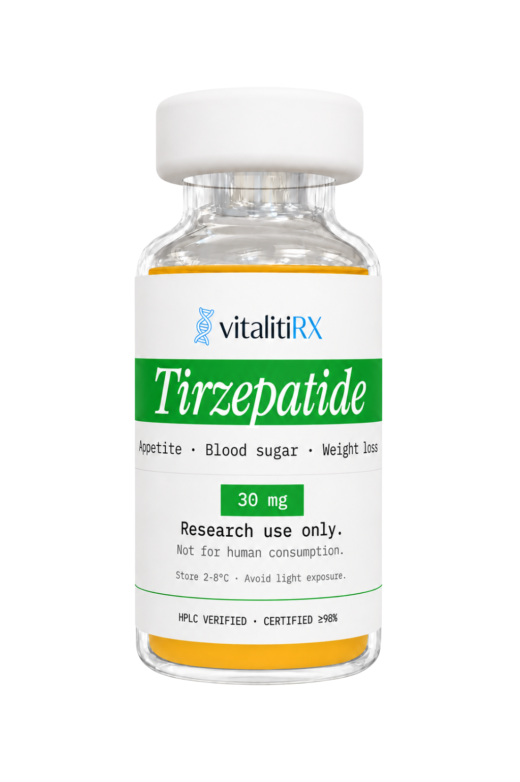 Tirzepatide 30mg vial product render